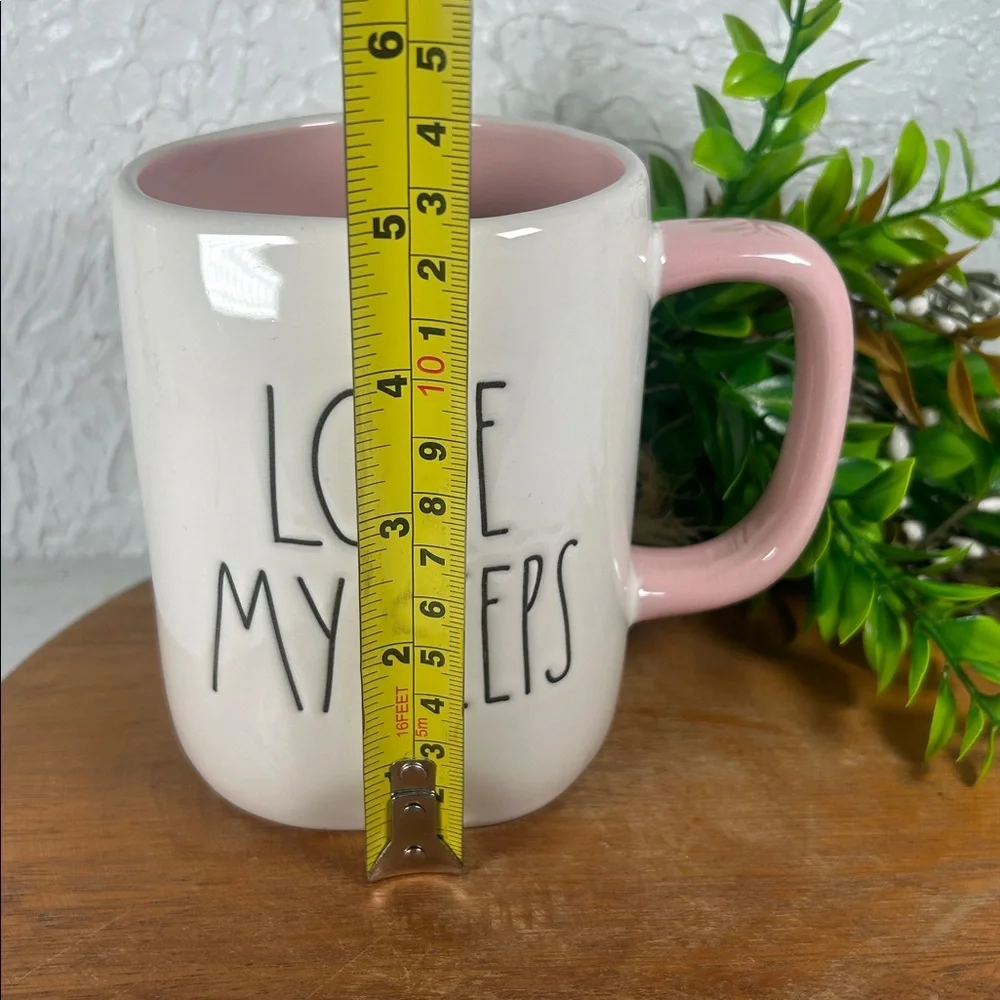 Rae Dunn “Love My Peeps' Mug White Pink 18 Oz Mug Easter Spring Coffee Drink Mug - Picture 9 of 11